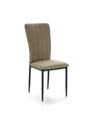 Cadeira de jantar de design HOLLY, tecido, METAL preto