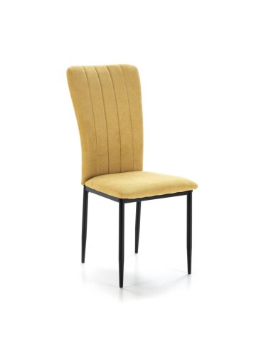 Cadeira de jantar de design HOLLY, tecido, METAL preto
