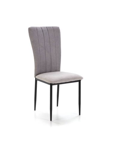 Cadeira de jantar de design HOLLY, tecido, METAL preto