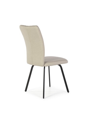 Cadeira bonita tecido, metal preto.