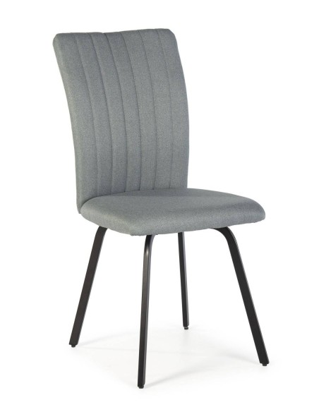 SILLA contemporanea PRETTY, tejido, metal negro.