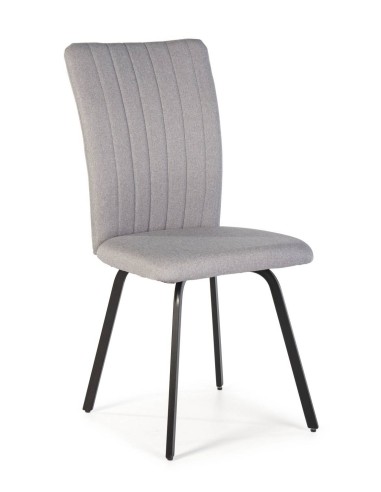 SILLA contemporanea PRETTY, tejido, metal negro.