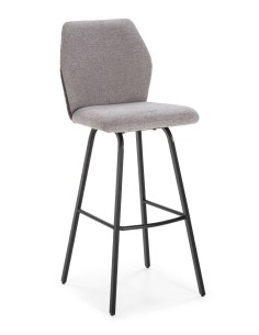 BANQUINHO POL DE DESIGN, TECIDO E METAL PRETO. 2