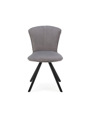 SILLA SIMBA DE DISEÑO, TELA Y METAL NEGRO.