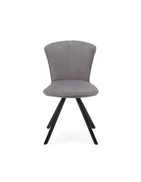 SILLA SIMBA DE DISEÑO, TELA Y METAL NEGRO.