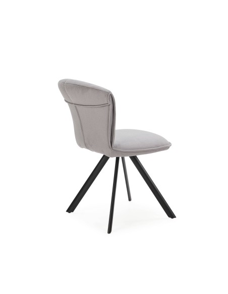 SILLA SIMBA DE DISEÑO, TELA Y METAL NEGRO.