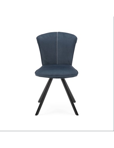 SILLA SIMBA DE DISEÑO, TELA Y METAL NEGRO.