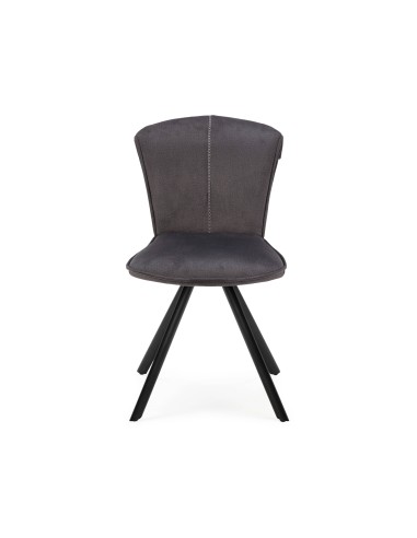 CADEIRA SIMBA DE DESIGN, TECIDO E METAL PRETO.