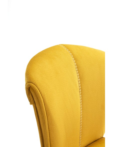 CADEIRA SIMBA DE DESIGN, TECIDO E METAL PRETO.