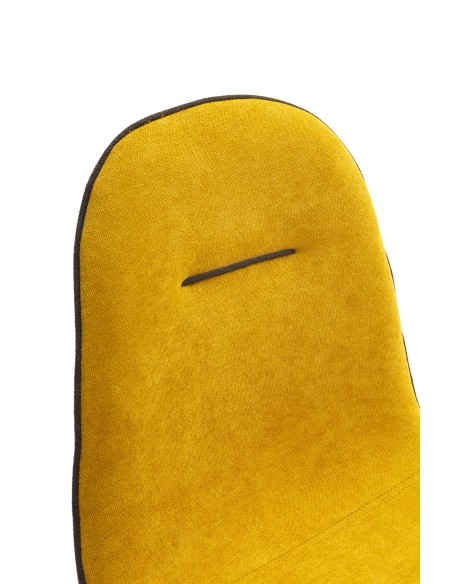 SILLA NENE DE DISEÑO, TELA Y METAL NEGRO.