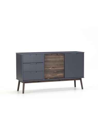 APARADOR NUSSA EM DESIGN INDUSTRIAL, CINZA ANT / CERA OSC.