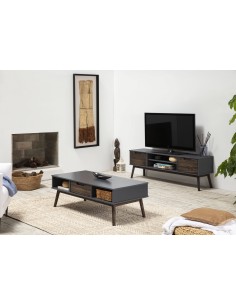 MUEBLE TV NUSSA  GRIS ANT/CERA OSC. 2