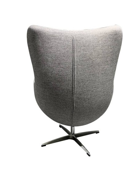 Poltrona Egg Cashmere cinza. Inspirado Por Arne Jacobsen