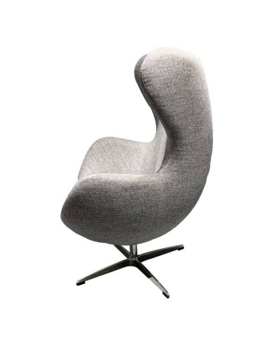 Poltrona Egg Cashmere cinza. Inspirado Por Arne Jacobsen