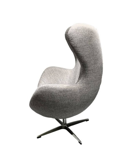 Poltrona Egg Cashmere cinza. Inspirado Por Arne Jacobsen