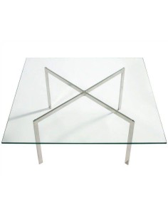 Mesa cuadrada de centro Barcelona 102 x 102, cristal y... 2
