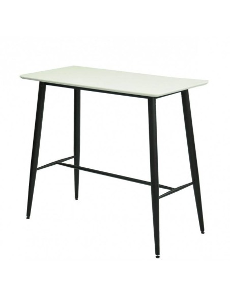 Mesa INTRA, alta, metal, tampo branco, 120 x 60 cm.