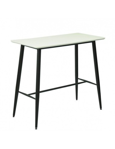 Mesa INTRA, alta, metal, tampo branco, 120 x 60 cm.