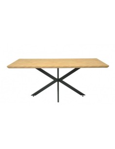 Mesa TORENTO 180, metal, preto, top decor, 180 x 90 cm.
