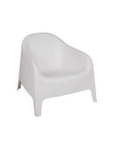 Poltrona SUNNY, empilhável, polipropileno branco.