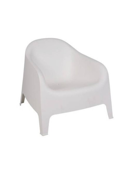 Sillón SUNNY, apilable, polipropileno blanco.