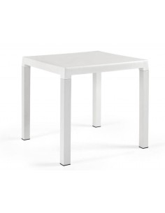 Mesa TADI, polipropileno blanco, 80 x 80 cms.