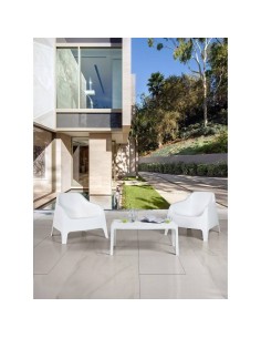 Mesa LLib, baja, polipropileno blanco, 90 x 50 cms. 2