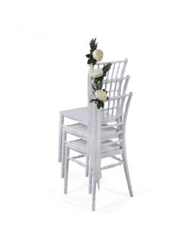 Silla de diseño  AVARICHI, apilable polipropileno blanco.