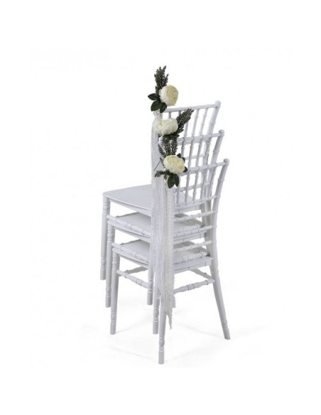 Silla de diseño  AVARICHI, apilable polipropileno blanco.