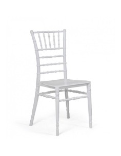 Silla de diseño  AVARICHI, apilable polipropileno blanco.