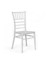 Silla de diseño  AVARICHI, apilable polipropileno blanco.