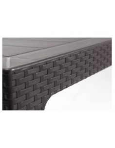 Mesa TROPICAL, polipropileno marrón chocolate, 150 x 90 cms. 2