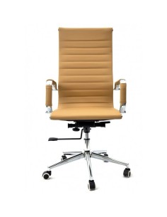 Sillón de oficina EAM, alto, gas, basculante profundo, similpiel marron 2