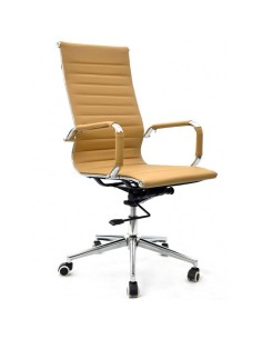 Sillón de oficina EAM, alto, gas, basculante profundo, similpiel marron