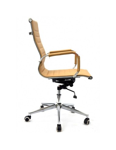 Sillón de oficina EAM, gas, basculante profundo, similpiel marrón