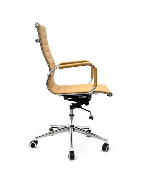 Sillón de oficina EAM, gas, basculante profundo, similpiel marrón