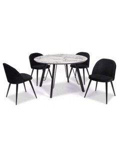 Mesa GIO, metal, tampo DM imitação mármore, 120 cm de diâmetro. 2
