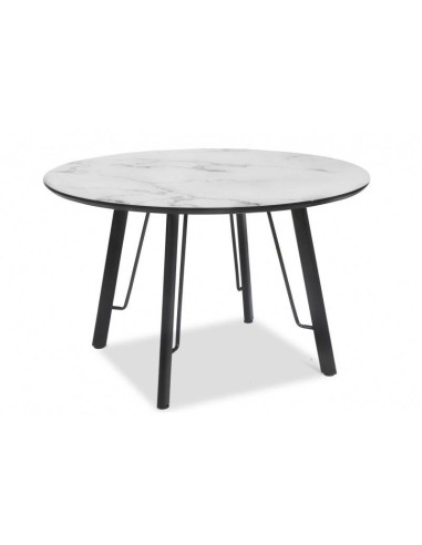 Mesa GIO, metal, tapa DM imitación mármol, 120 cms de diámetro.