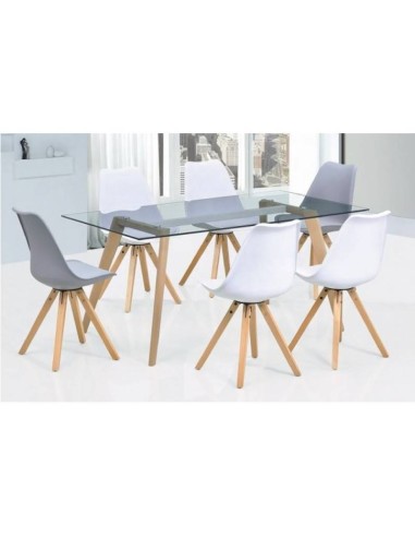 Mesa PEYA, metal, cristal templado, 160 x 90 cms.