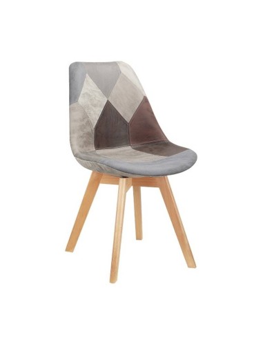 Silla ACANTHA, PATCHWORK, madera.