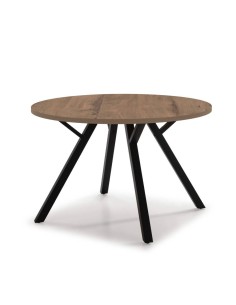 MESA redonda BENY 120, nogueira, metal preto
