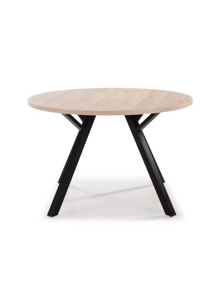MESA redonda BENY 120, NATURAL, metal preto MESA redonda BENY 120, NATURAL, metal preto