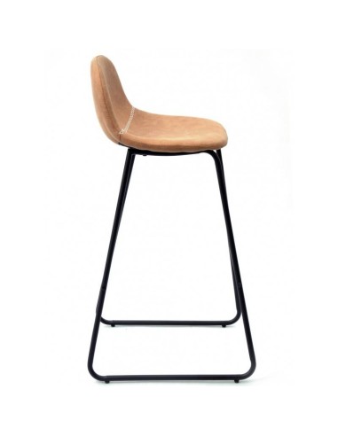 TABURETE SSOM DISEÑO VINTAGE,METAL/ SEMIPIEL.