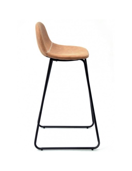 TABURETE SSOM DISEÑO VINTAGE,METAL/ SEMIPIEL.