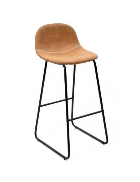 TABURETE SSOM DISEÑO VINTAGE,METAL/ SEMIPIEL.