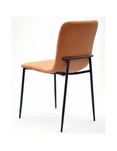 Silla  PITTI, metal negro, tejido técnico.