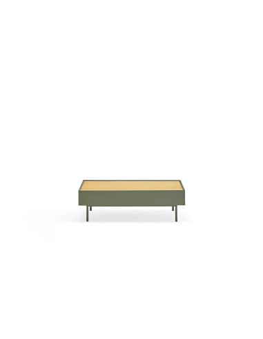 Teulat Mesa de centro Arista 110x60, roble, lacado verde.