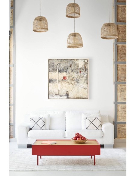 Teulat Mesa de centro Arista 110x60, carvalho, lacado Bordeaux.