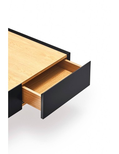 Teulat Mesa de centro Arista 110x60, carvalho, lacado preto.