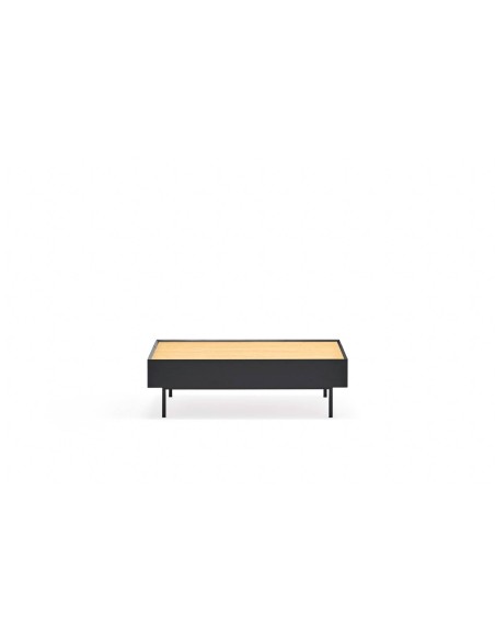 Teulat Mesa de centro Arista 110x60, roble, lacado negro.